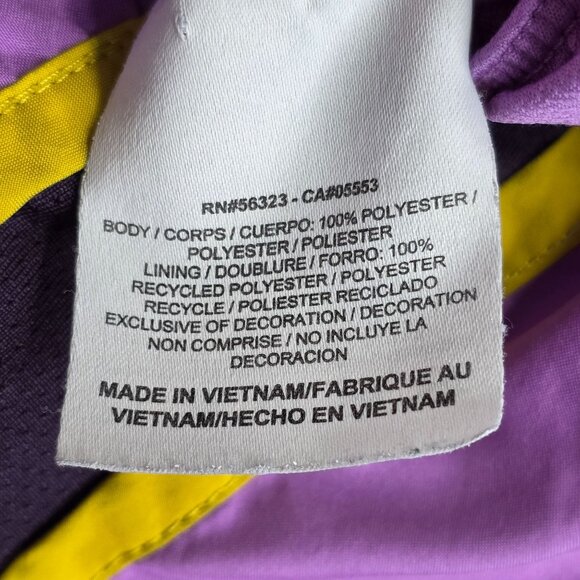 Womens Nike Dri-Fit Running Shorts Purple Yellow Polyester 3.5" Inseam Size M - Picture 4 of 11